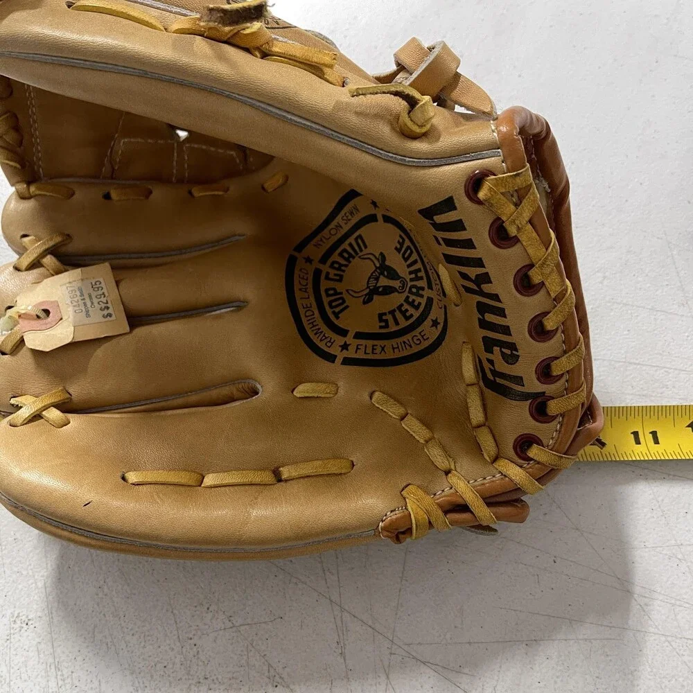 Vintage Franklin Baseball Glove Mens 11 Brown Leather Top Grain Steerhide
